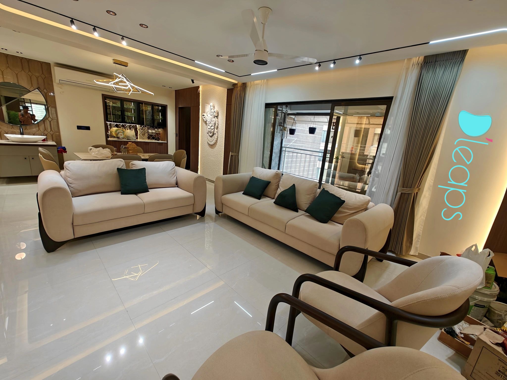 A warm, layered family home where light does the decorating — D'leaps interior project in Hyderabad
